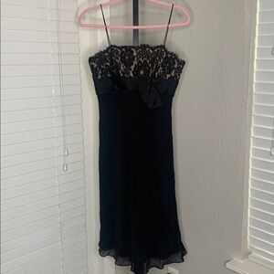 Y2K vintage Anne Klein floral lace silk whimsical Dress size 6